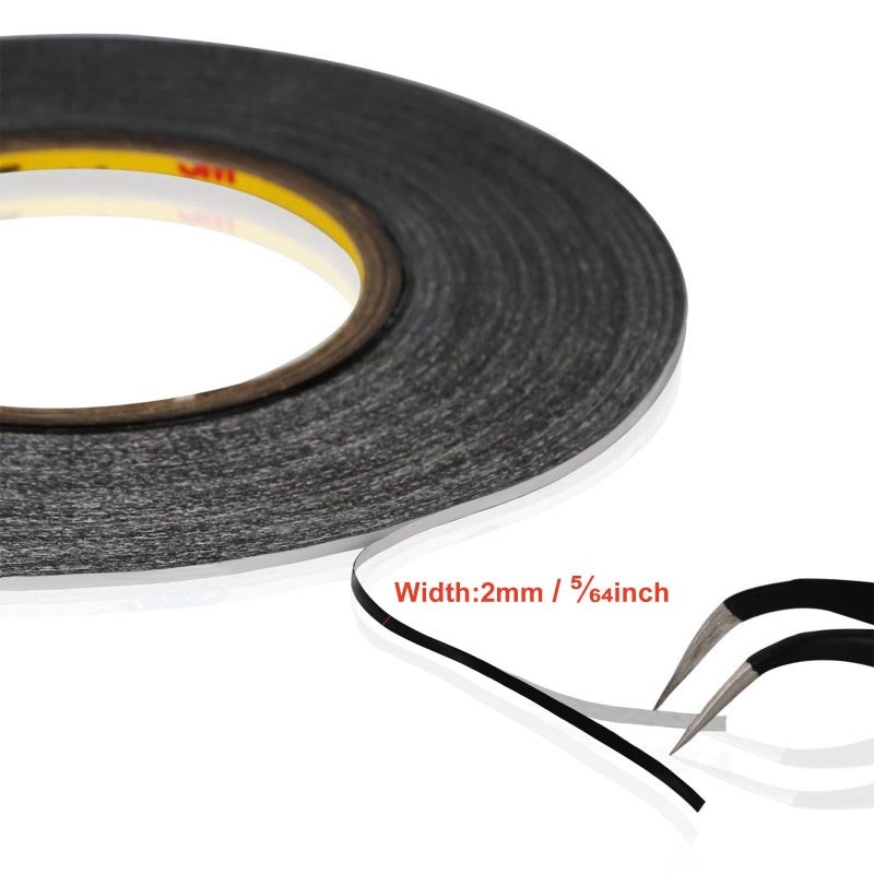 Kaisiking 2mm LCD Repair Tape for Phone Screen, Adhesive Tape with 1 Tweezers for Cell Phone, iPad, Tablets, Laptops, Camera - Image 2